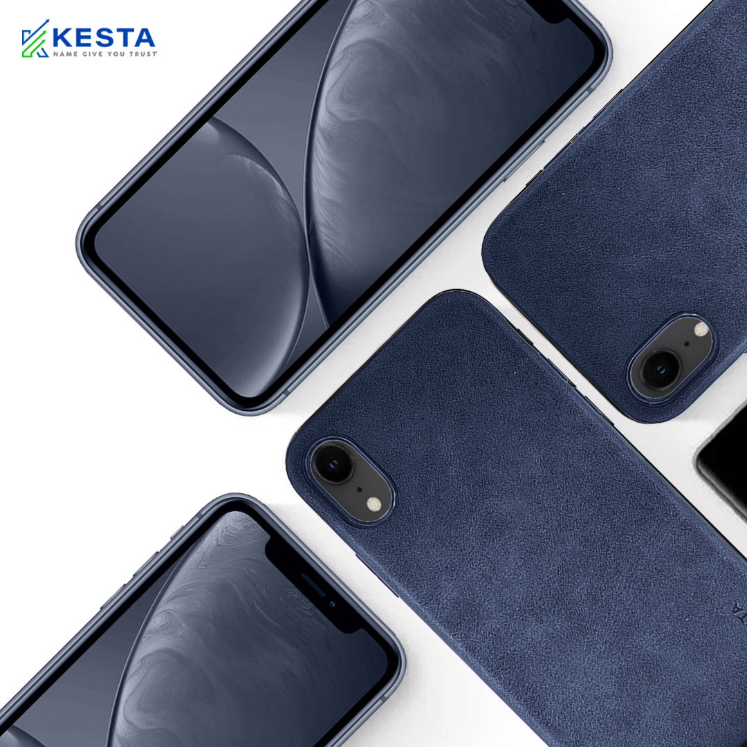 iPhone XR Cover - Brave Blue Leather Case (Waterproof & Dustproof)